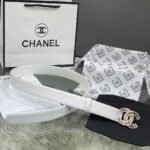 Chanel Red Patent Leather CC Logo Belt - Image 4