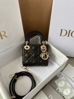 Dior Lady Dior Micro Bag Fake in Black Cannage Lambskin - Image 5