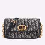 Dior 30 Montaigne Avenue Bag Fake in Blue Dior Oblique Jacquard