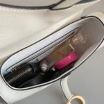 Dior Saddle Bag with Strap Replica in White Grained Calfskin - Image 9