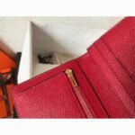 Red Epsom Fake Hermes Bearn Wallet - Image 8