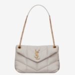 Replica Saint Laurent Puffer Small Chain Bag White Lambskin