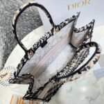 Dior Large Book Tote Bag Replica in Multicolor Tie Embroidery - Image 6