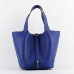 Electric blue imitation AAA Hermes Picotin Lock handbag