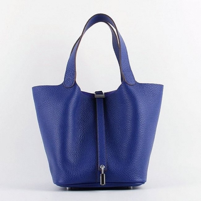 D84D924B-B998-6BDC-5075-9E6832D1F396.jpg Electric blue imitation AAA Hermes Picotin Lock handbag - Image 1