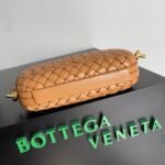 Replica Bottega Veneta Knot Minaudiere On Strap Camel Intreccio Lambskin - Image 7