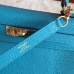 Turquoise Clemence Imitation Hermes Kelly Retourne 28cm Colorful Bag - Image 2