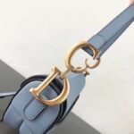 Dior Saddle Bag Knockoff in Sky Blue Grained Calfskin - Image 5