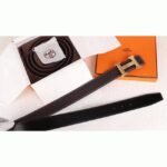 Chocolate clemence fake Hermes H belt buckle - Image 5