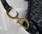 Dior Saddle Bag Replica in Grey Mizza Embroidery - Image 2
