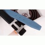 Fake designer Hermes H belt buckle in blue shade - Image 2