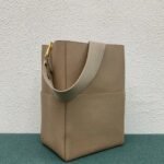 Top Quality Fake Celine Sangle Bucket Bag In Taupe Grained Calfskin - Image 10