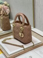Dior Lady Dior Mini Bag Replica with Chain in Blush - Image 6