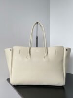Knockoff Balenciaga Bel Air Carry All Medium Bag Beige Calfskin - Image 4