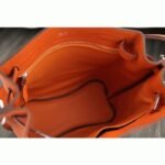 Orange Leather Replica Designer Hermes So Kelly 22cm Vibrant Handbag - Image 8