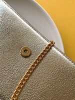 KATE CHAIN WALLET WITH TASSEL IN GRAIN DE POUDRE EMBOSSED LEATHER - Image 5