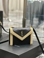 GABY MINI SATCHEL IN QUILTED SUEDE AND SHEARLING - Image 2