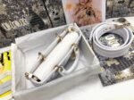 Dior Lady D-Joy Medium Bag Fake in White Macrocannage Technical Fabric - Image 2