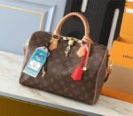 Louis Vuitton Monogram Canvas Soft Speedy 30 Crafty Handbag In Red