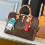Louis Vuitton Monogram Canvas Soft Speedy 30 Crafty Handbag In Red