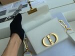 Dior 30 Montaigne Box Bag Knockoff in White Box Calfskin - Image 2