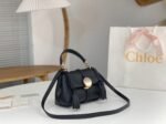 Top Quality Fake Chloe Penelope Mini Shoulder Bag in Black Grained Calfskin - Image 10