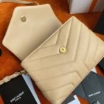 Fake Saint Laurent LouLou Toy Strap Bag Beige - Image 2