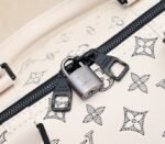 LV Monogram Shadow Keepall Bandouliere 50 In White - Image 6