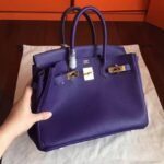 Iris Color Budget Knockoff Hermes Birkin 30cm Bag - Image 3