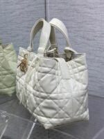 Dior Toujours Medium Bag Knockoff in White Macrocannage Calfskin - Image 9