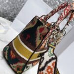 Dior Lady D-Lite Medium Bag Faux in Yellow Dior Paisley Embroidery - Image 6