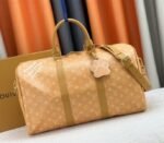 Louis Vuitton Monogram Macassar Canvas Keepall Bandouliere 35 In Borneo Green - Image 9