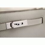 White Leather Knockoff Hermes So Kelly 22cm Clean Style Shoulder Bag - Image 2