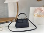 Top Quality Fake Chloe Penelope Mini Shoulder Bag in Black Grained Calfskin - Image 2
