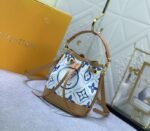Louis Vuitton LV By The Pool Monogram Tiles Canvas Nano Noe Bag In Lagoon Blue - Image 2