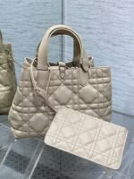 Dior Toujours Medium Bag Knockoff in Beige Macrocannage Calfskin - Image 8
