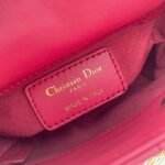 Dior Lady Dior Micro Bag Replica in Red Cannage Lambskin - Image 9