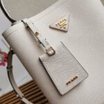 White Prada Medium Panier Bag Replica - Image 10
