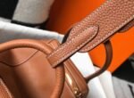 Luxury replica Hermes Lindy 26cm handbag in gold - Image 7