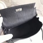 Black with Zigzag Handle Replica Luxury Hermes Kelly 28cm Stylish Purse - Image 2