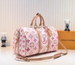 LV By The Pool Monogram Tiles Canvas Keepall 45 In Coral - Image 2