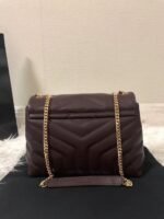 Replica Saint Laurent LouLou Small Chain Bag Burgundy - Image 2