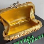 Fake Bottega Veneta Knot Minaudiere Clutch Gold Sequins - Image 10