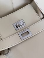 Knockoff Balenciaga Bel Air Carry All Medium Bag Beige Calfskin - Image 5