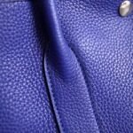 Electric Blue Leather Fake Hermes Garden Party 36cm Tote Bag - Image 3