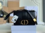 Dior 30 Montaigne Medium Bag Replica in Black Box Calfskin - Image 6