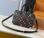 LV X TM Multicolored Speedy Bandouliere 25 In Black - Image 2