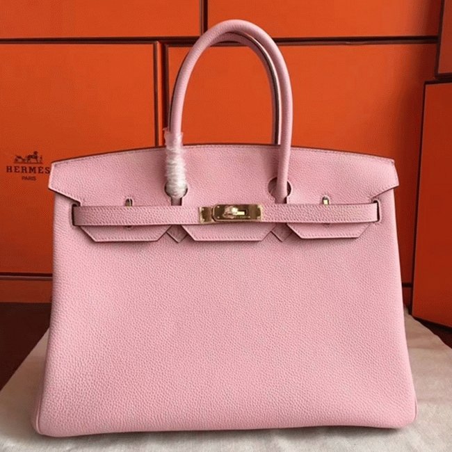 DDF42E04-5C34-68C8-C7AD-8BFC6335AD98.jpg Pink Knockoff Hermes Birkin 40cm Bold Handbag - Image 1