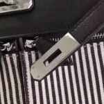 Black Toile   Swift Knockoff Hermes Kelly Lakis 32cm Hybrid Bag - Image 2
