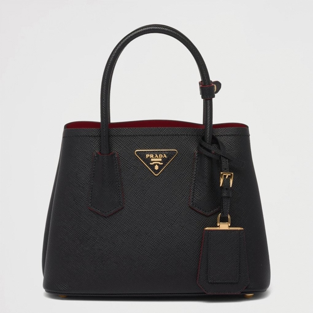 DE888022-8340-5D01-1DD5-850ECF0145B0.jpg Black Prada Double Mini Bag Replica - Image 1